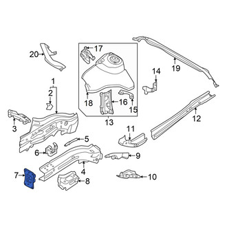 Audi OE - Front Right Frame Rail End