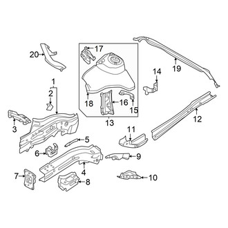 Audi OE - Fender - Structural Components & Rails (Right Side)