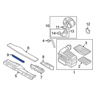 Audi OE - Engine Air Intake Hose Debris Screen