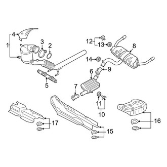 Audi OE - Exhaust System - Exhaust Components (Premium / Premium Plus)