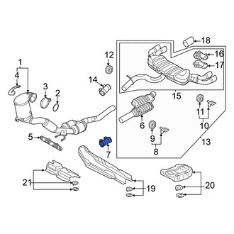 Audi OE - Rear Exhaust Muffler Clamp
