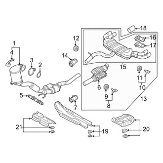 Audi OE - Exhaust System - Exhaust Components (Premium / Premium Plus / Prestige)