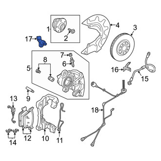 Audi OE - Rear ABS Wheel Speed Sensor
