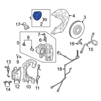Audi OE - Front Wheel Bearing and Hub Assembly