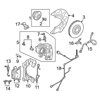 Audi OE - Front Suspension - Brake Components (Premium / Premium Plus / Prestige)