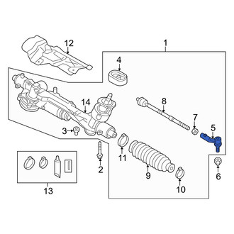 Audi OE - Front Inner Steering Tie Rod End