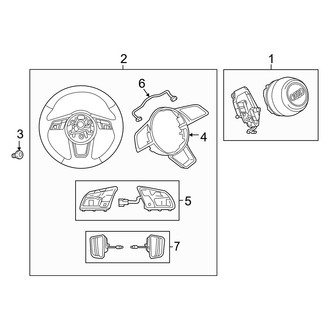 Audi OE - Steering Wheel & Trim (W/O Lane Guidance), (Premium)