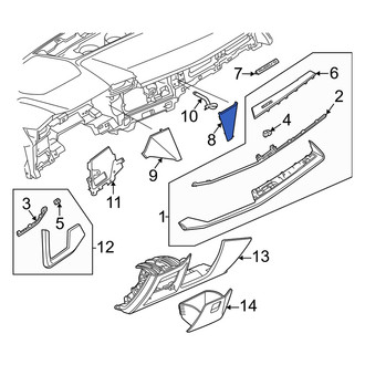 Audi OE - Right Upper Instrument Panel Trim Panel