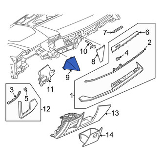 Audi OE - Center Instrument Panel Trim Panel