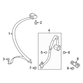 Audi OE - Restraint Systems - Rear Seat Belts