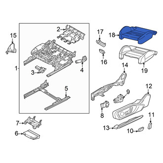 Audi OE - Front Left Seat Cover
