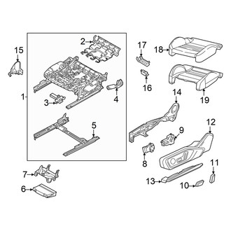 Audi OE - Seats & Tracks - Driver Seat Components (Cushion Components, Standard Seats)