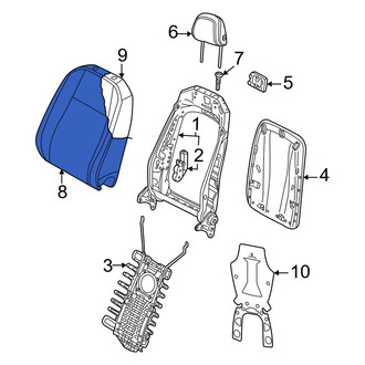 Audi OE - Front Left Seat Back Cushion Cover