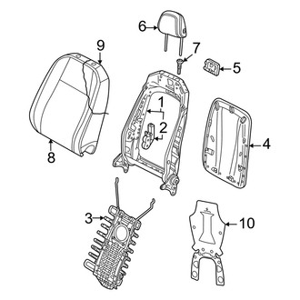 Audi OE - Seats & Tracks - Passenger Seat Components (Seat Back Components)