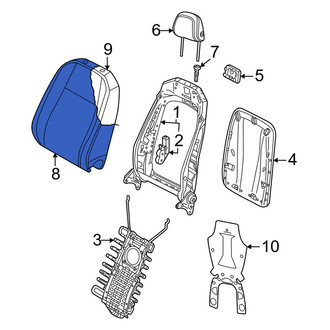 Audi OE - Front Left Seat Back Cushion Cover