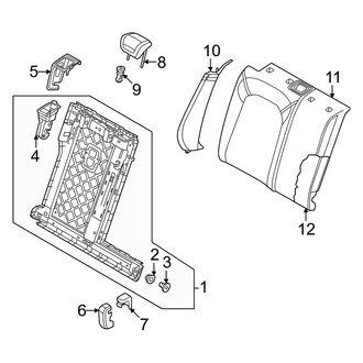 Audi OE - Seats & Tracks - Rear Seat Components (60% Side, Seat Back Components)