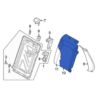 Audi OE - Rear Left Seat Back Cushion Cover