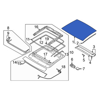 Audi OE - Front Forward Sunroof Glass