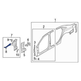 Audi OE - Front Right Fender Rail
