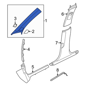 Audi OE - Left Body A-Pillar Trim Panel