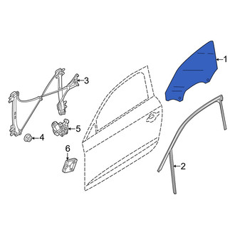 Audi OE - Front Left Door Glass