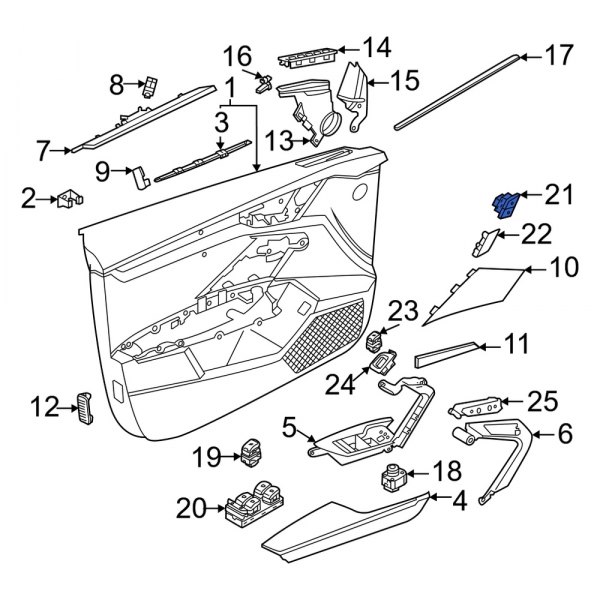 Audi OE 8Y2962108 Front Right Door Lock Switch