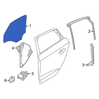 Audi OE - Rear Left Door Glass