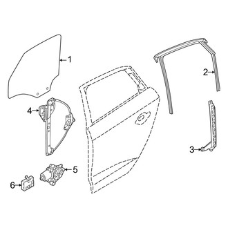 Audi OE - Rear Door - Glass & Hardware