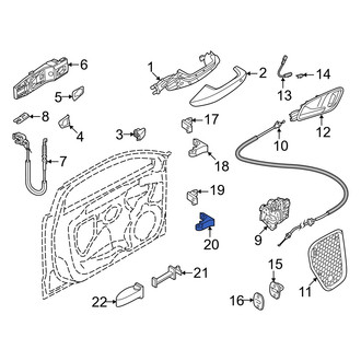 Audi OE - Rear Left Lower Outer Door Hinge