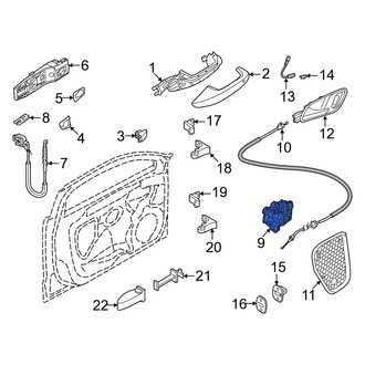 Audi OE - Rear Right Door Latch Assembly
