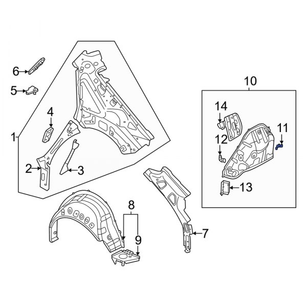 Wheel Housing Bracket