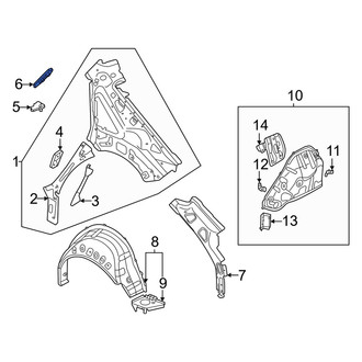 Audi OE - Rear Left Upper Wheel Housing Bracket