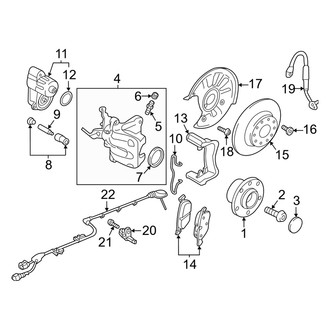 Audi OE - Rear Suspension - Brake Components (Premium / Premium Plus / Prestige)