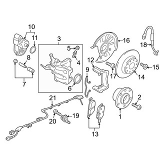 Audi OE - Rear Suspension - Brake Components (Premium / Premium Plus / Prestige)