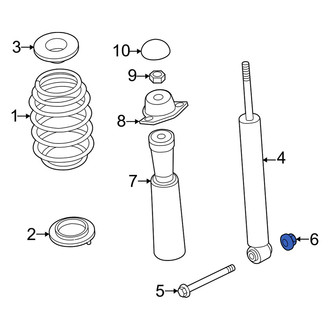 Audi OE - Upper Suspension Shock Absorber Nut