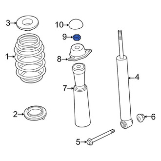 Audi OE - Upper Suspension Shock Absorber Nut