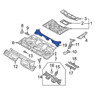 Audi OE - Rear Center Floor Pan Crossmember