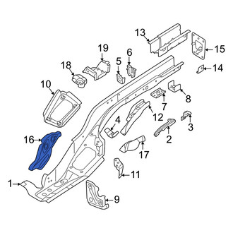 Audi OE - Rear Left Frame Side Member Reinforcement