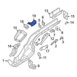 Audi OE - Left Floor Pan Crossmember Bracket