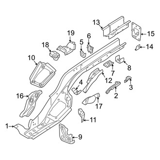 Audi OE - Rear Body & Floor - Floor Side Members (Drivers Side)