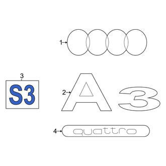 Audi OE - Rear Deck Lid Emblem