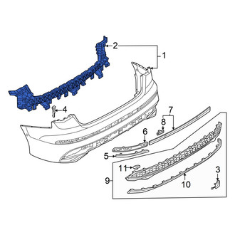 Audi OE - Front Left Bumper Cover Support Rail