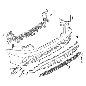 Audi OE - Rear Bumper - Bumper & Components (Cover and Components), (Premium / Premium Plus / Prestige)