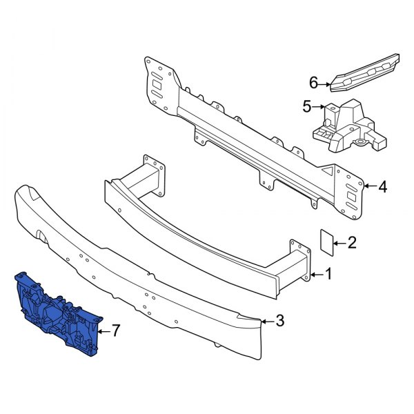 Bumper Cover Spacer Panel Bracket