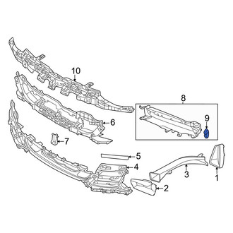 Audi OE - Front Radiator Support Air Deflector Actuator