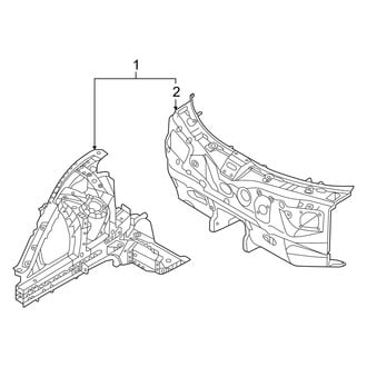 Audi OE - Front Structural Components - Inner Structure