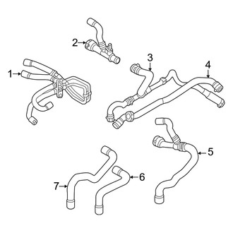 Audi OE - Cooling - Hoses & Lines (Left/Center Rear)