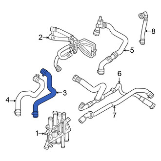 Audi OE - Upper HVAC Heater Hose