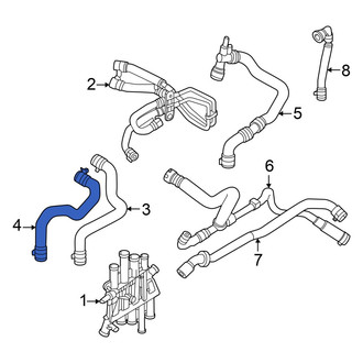 Audi OE - Lower HVAC Heater Hose