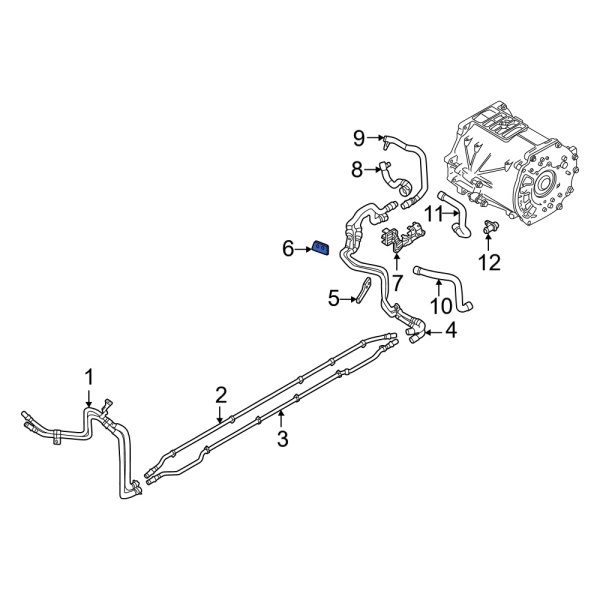 Engine Coolant Pipe Hold Down